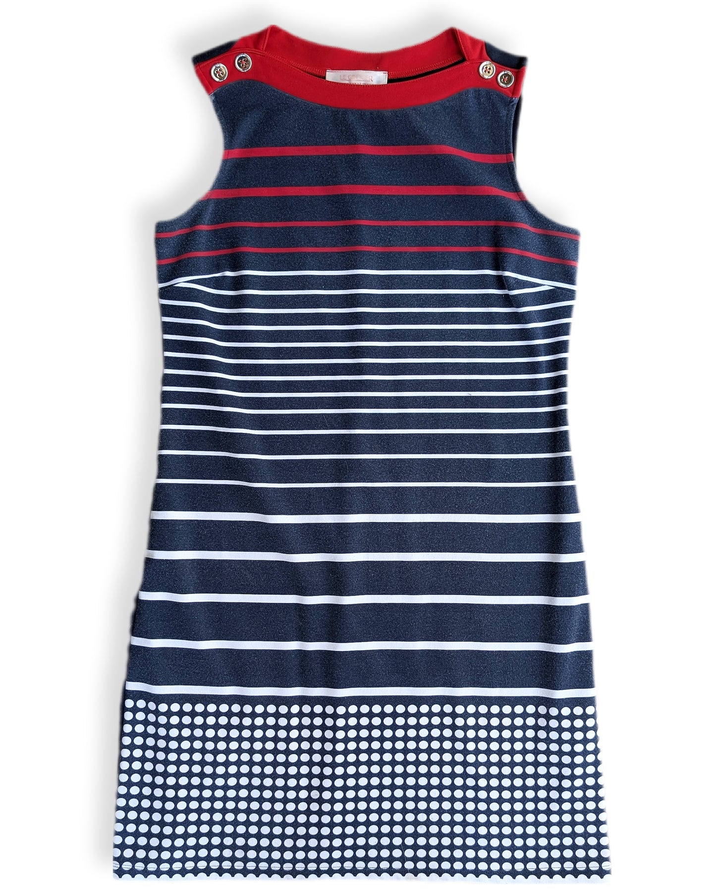 Robe courte sans manche style nautique | S