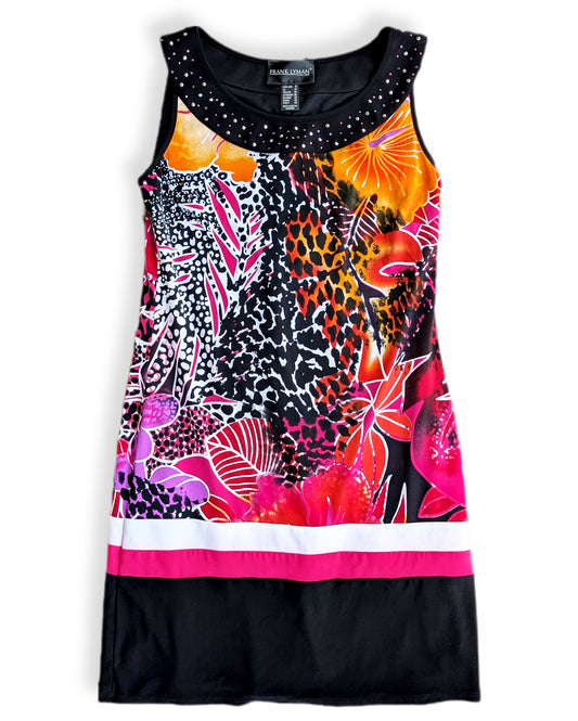 Robe Frank Lyman multicolore avec ornements au cou | 08