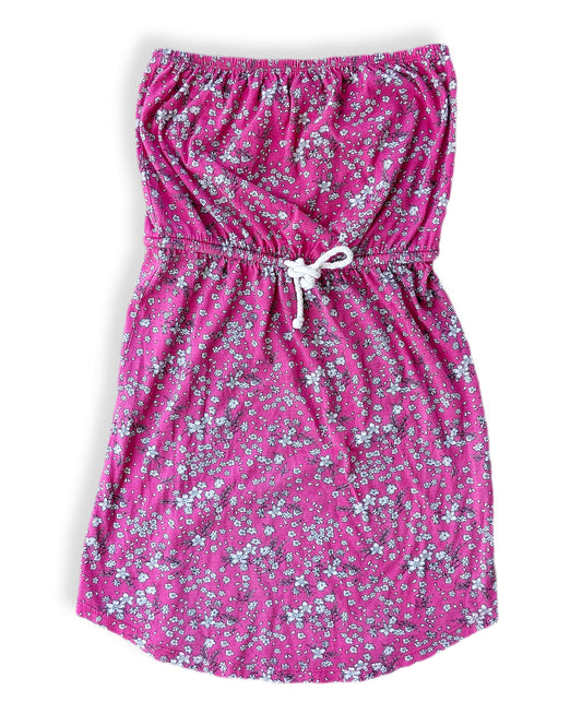 Robe tube fuchsia avec cordon à la taille | S