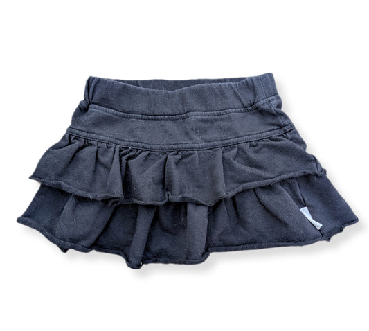 Jupe étagée en molleton noir | CALVIN KLEIN | 4 ans