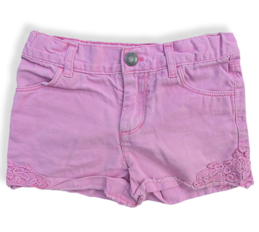 Shorts en denim rose avec bordure en crochet | CARTER'S | 5 ans