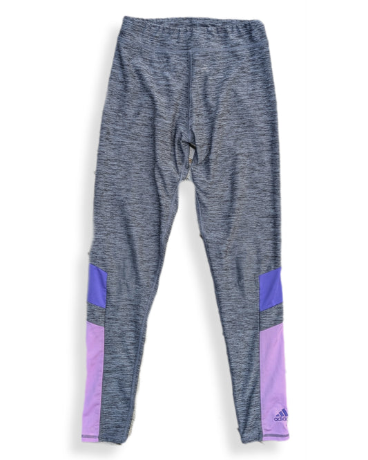 Leggings de sport Adidas gris & mauve | 8 ans