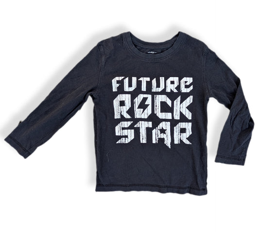 T-shirt à manches longues noir 'FUTURE ROCK STAR' | GEORGE | 5 ans