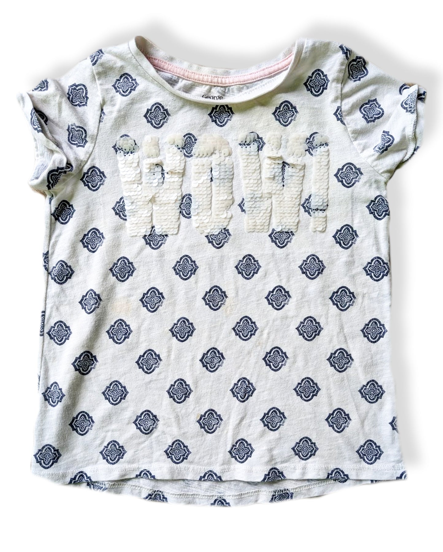 T-shirt à manches courtes avec détails à sequins | GEORGE | 6 ans