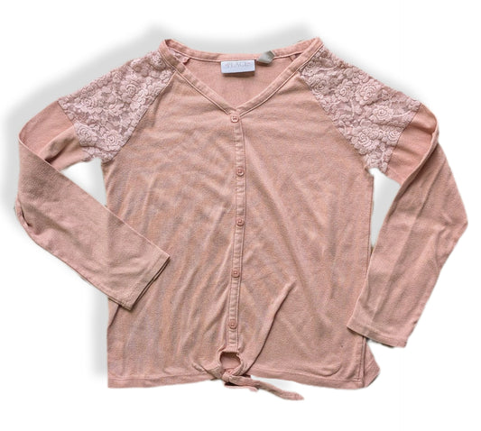 Chandail léger à manches longues rose style cardigan | THE CHILDREN'S PLACE | 7-8 ans