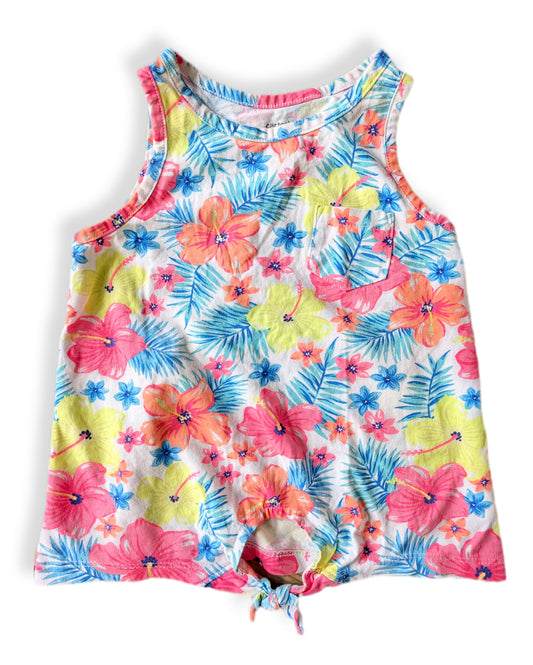 Camisole sans manches avec nœud devant, motifs hibiscus | CARTER'S | 5 ans