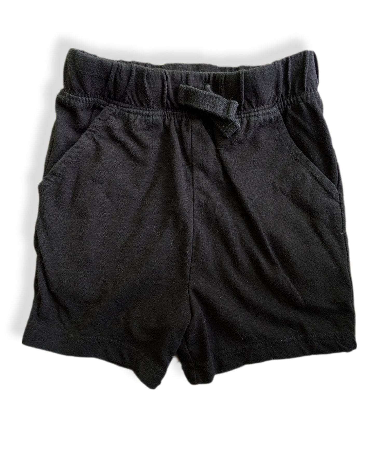 Shorts noires en molleton avec taille élastique avec cordon décoratif | GEORGE | 4 ans
