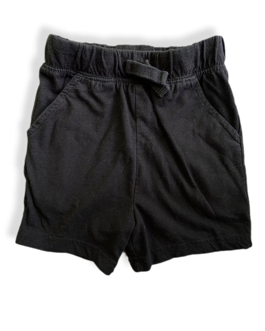 Shorts noires en molleton avec taille élastique avec cordon décoratif | GEORGE | 4 ans