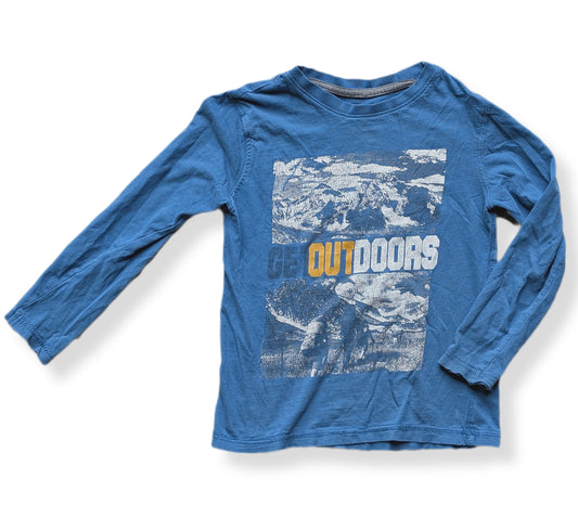 T-shirt à manches longues couleur bleu royal, avec motif montagne | GEORGE | 6 ans