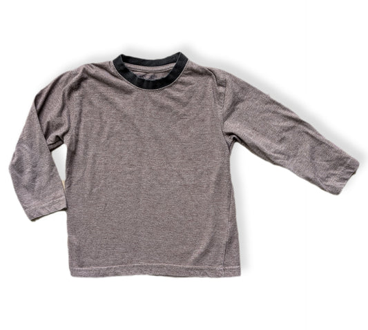 T-shirt à manches longues brun pâle, avec col contrastant noir | CHEROKEE | 6 ans