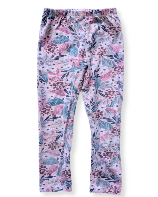 Leggings roses à motif floral/feuilles | TAG | 5 ans