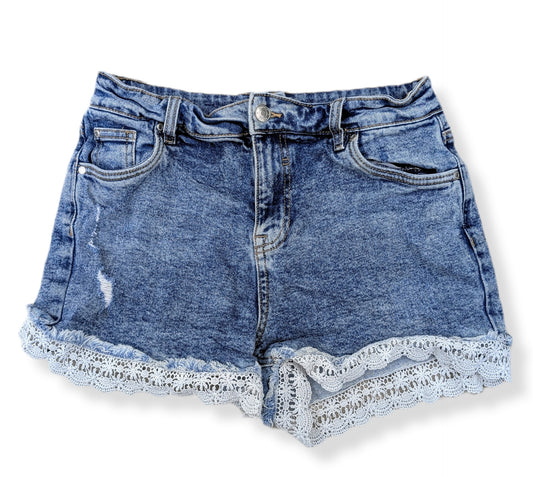 Shorts style bohème chic en denim avec détails en dentelle | MYSTYLE | 04