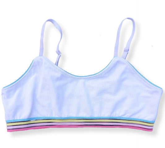 Brassière de sport blanche avec bande élastique multicolore | TAG | XXL (16 ans)