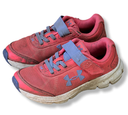 Chaussures de sport rose & mauve avec velcro et semelle blanche | Under Armor | 13  (19 cm)