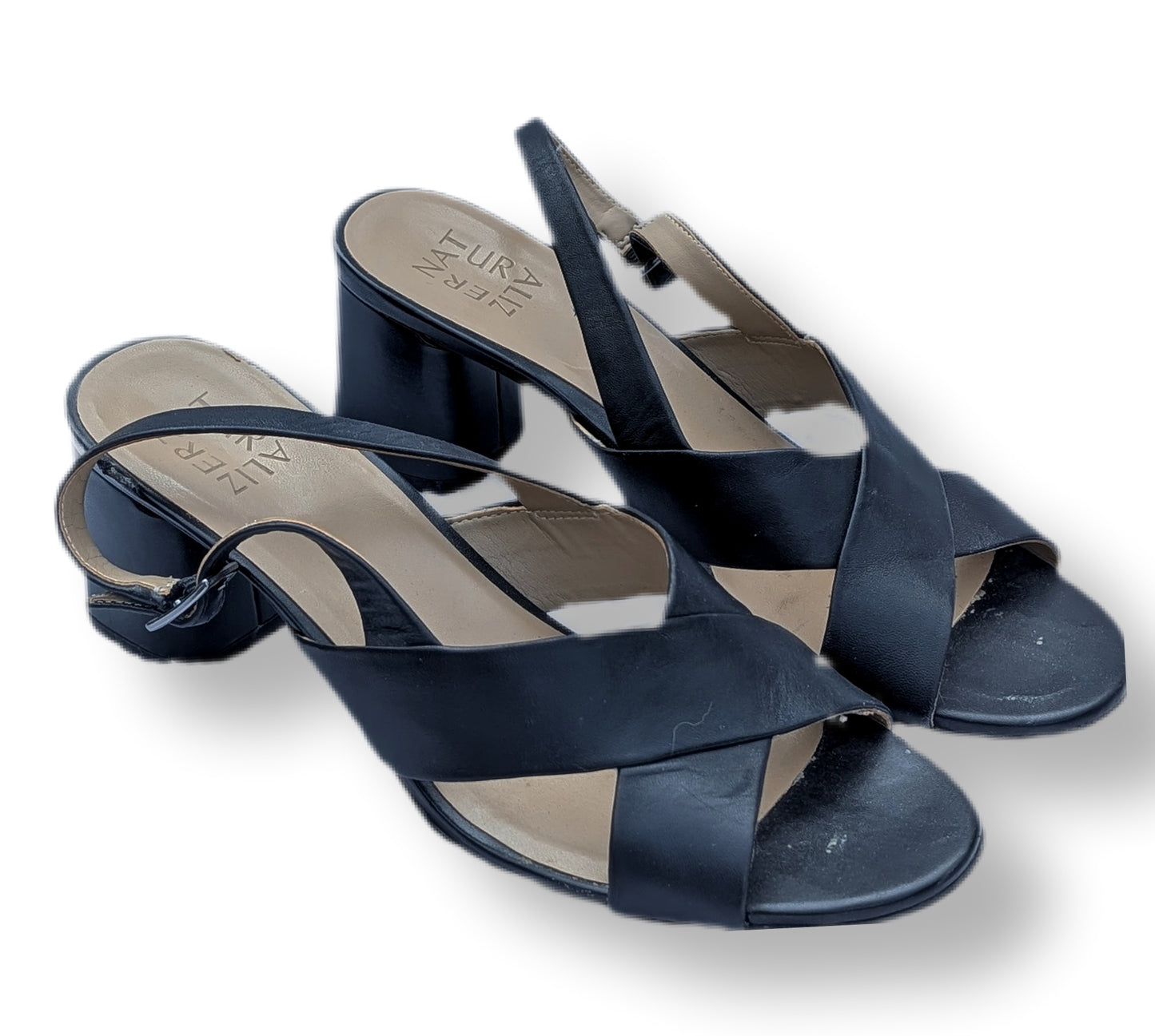 Sandales à lanières croisées & talons blocs | NATURALIZER | 09  *NEUVE*