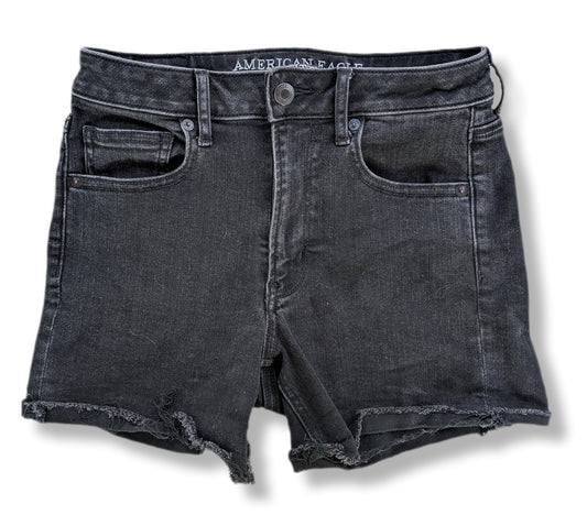 Shorts noirs courts avec style denim usé | | American Eagle | 06