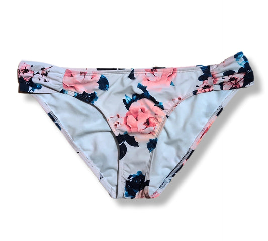 Culotte de bikini classique floral, couleur crème | Small