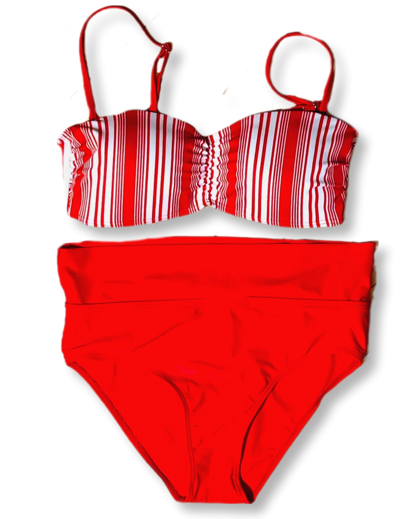 Ensemble bikini style rétro avec haut bandeau et culotte taille haute | Médium