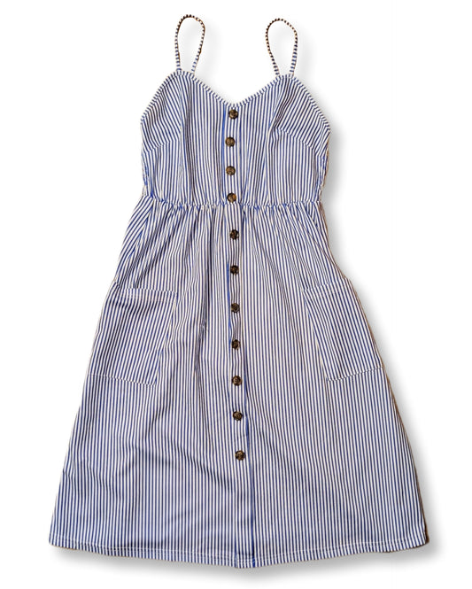 Robe Bretelles Spaghetti à rayures et grandes poches | M