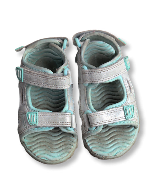 Sandales turquoise confortables avec velcro | George | 07