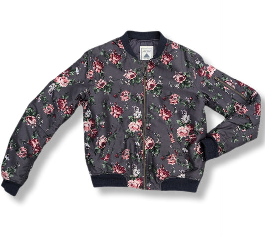 Blouson style aviateur avec motif fleuri | Ardène | X-SMALL