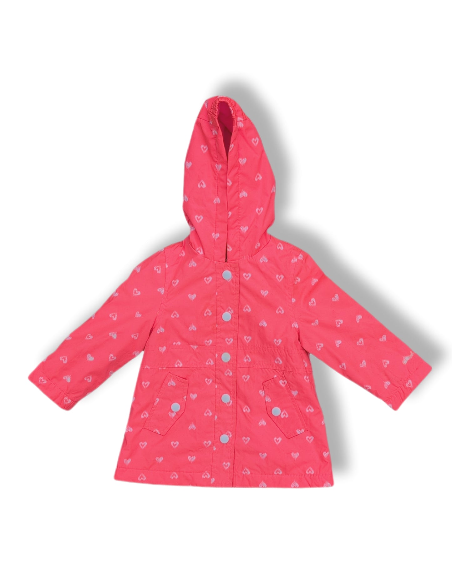 Manteau de pluie rose éclatant avec imprimé de cœurs ♥️ | Carter's | 24 mois