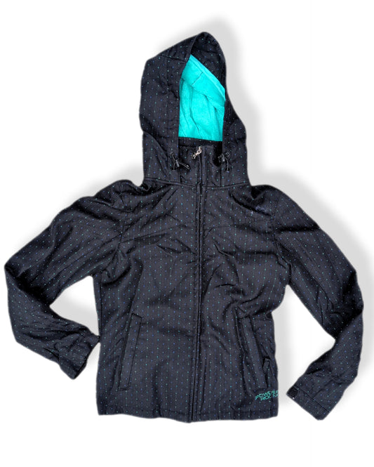 Manteau mi-saison avec coupe ajustée et doublure turquoise | MÉDIUM