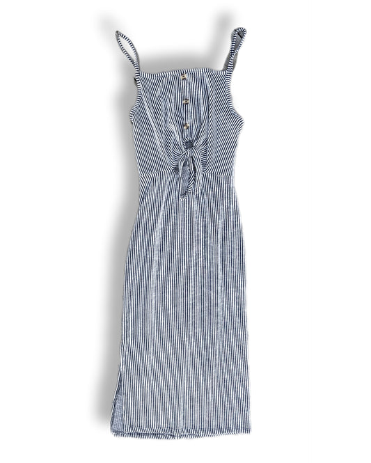 Robe midi avec nœud au niveau du nombril | M