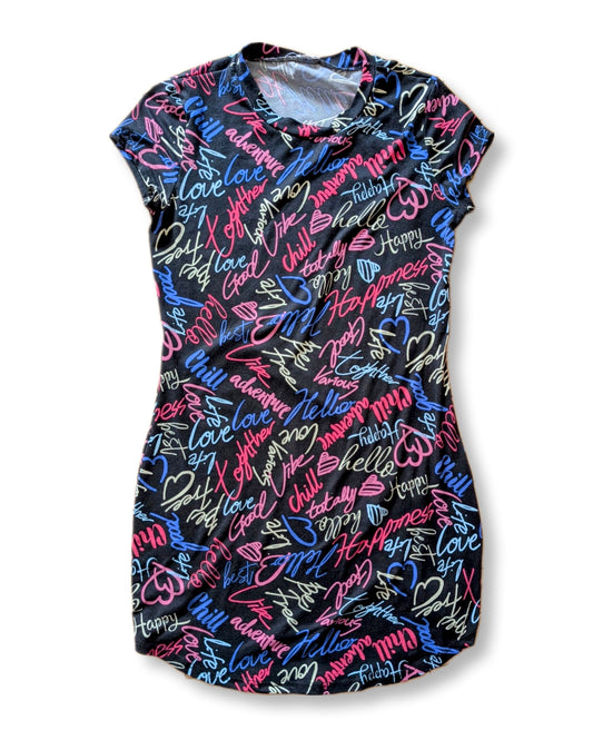 Robe style t-shirt à imprimé de graffitis | S