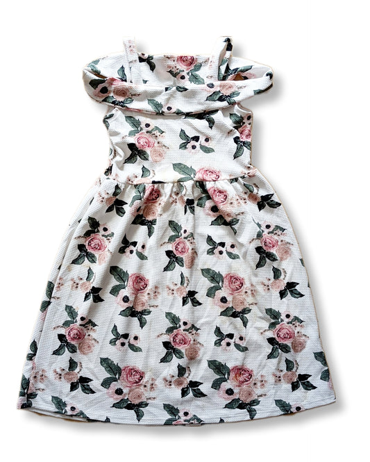 Robe florale aux épaules dénudées | XS