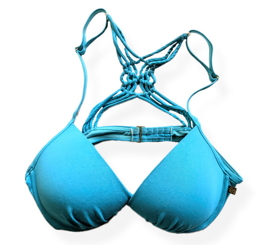 Haut de bikini plongeant à bretelles tressées ornées - 36C