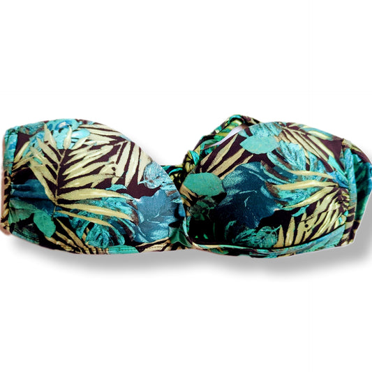 Haut de bikini bandeau à imprimé floral - M
