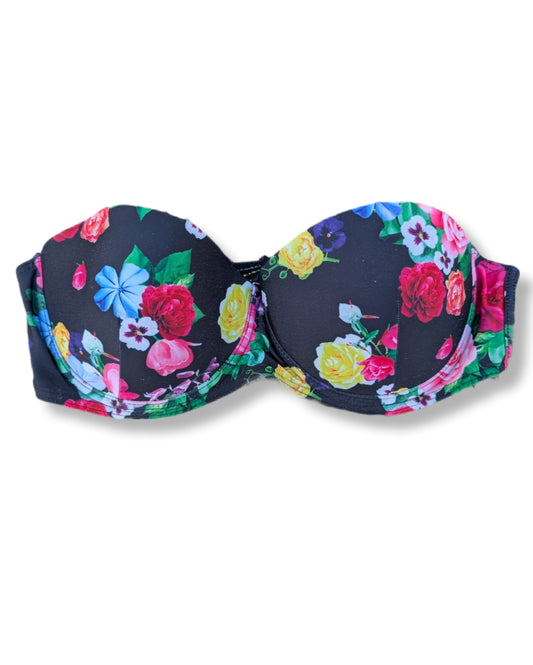 Haut de bikini style bandeau avec léger rembourrage - M