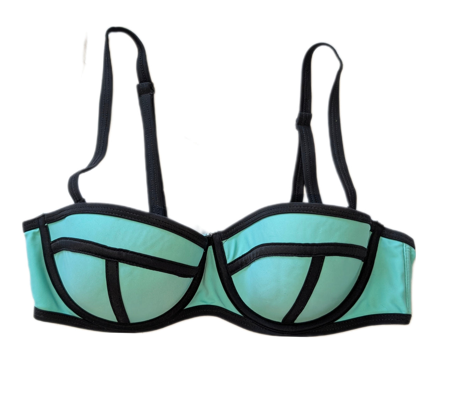 Haut de bikini bandeau style soutien-gorge à armatures - S